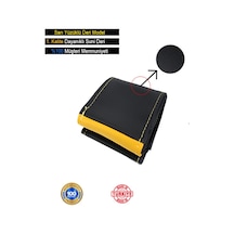 Mercedes C İçin Uyumlu Özel Süper Deri Direksiyon Kılıfı, Sarı Yüzüklü Spor Dikiş