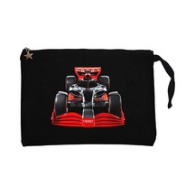 F1 Audi Formula Siyah Clutch Astarlı Cüzdan / El Çantası Siyah