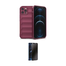 Cep Apple Uyumlu İphone 12 Pro Kılıf Atlas Koleksiyonu İkili Koruma Seti Najmaddin Koyu Yeşil