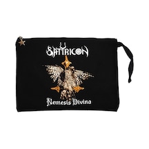 Satyricon Nemesis Divina Siyah Clutch Cüzdan / El Çantası Siyah
