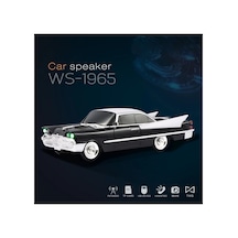 Nostaljik Araba Şeklinde Bluetooth Speaker Şarjlı Led Işıklı Kablosuz Hoparlör Fm Radyo Sd Kart Usb