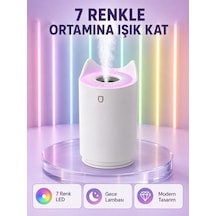 Oda Nemlendirici Led Işıklı Ultrasonik Buhar Makinesi Aroma Difüzör Çok Renkli