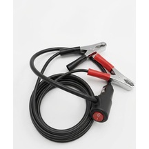 Aküden Bağlantılı Çift Yönlü Araç Çakmaklık Uzatma Kablosu Düğmeli Erkek Çakmak Soketli 12-24 V/16a 2 X1,5mm Ttr Bakır 2mt-siyah