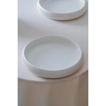 Acar Linea Porselen Beyaz Yuvarlak Tabak 6'lı 24 X 3.8 Cm