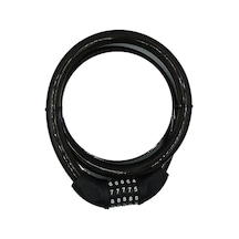 Siyah 5 Şifreli Motorsiklet Kilidi 120 Cm 20 Mm