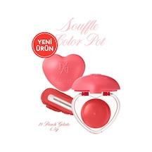 Dasique Kalp Tasarımlı Yoğun Pigmentli Köpük Yapılı Kadife Bitiş Sunan Ruj Souffle Color Pot 19 Peach Gelato 19 Peach Gelato