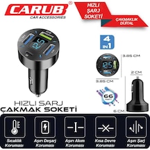 Hızlı Sarj Cihazı 4 Lü Dıjıtal Çakmaktan