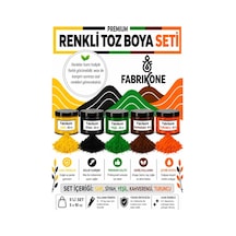Toz Mum Boyası Seti 10 Cc 5'li Soya & Parafin Wax Için Sarı, Siyah, Yeşil, Kahverengi, Turuncu Bkfab5srsykht10g Çok Renkli