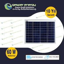 Gesper Energy 60W Watt Polikristal Güneş Paneli 60 Hücre 12 V GES60-36P