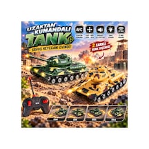 Uzaktan Kumandalı Tank Oyuncak Yeşil Kamuflaj 27 Mhz Sarı - 921869981