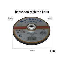 Karbosan Taşlama 115 Lik Küçük Boy