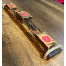 Ahşap Mumluk Dekoratif Yanık Meşe