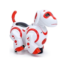 Pilli Işıklı Müzikli Robot Köpek 8203 - Kırmızı