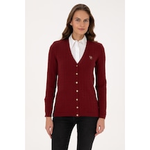 U.s. Polo Assn. Kadın Bordo Hırka Triko 50317841-vr014 Bordo