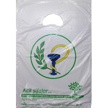 Baskılı Eczane Mini Boy Poşet 20X30Cm 100 Adet