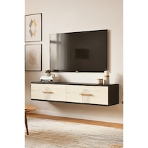 Tda1215at - İda120 Duvara Montaj Tv Stand, Tv Rafı, Tv Sehpası Antrasit - Traverten 120cm