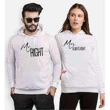 Tshirthane Mr.Right Mrs. Always Sevgili Kombinleri Kapüşonlu Ko