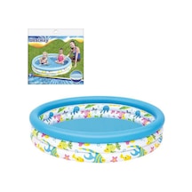 Su Pompalı Bestway 51009, 3 Boğum Desenli Çocuk Havuzu, 122x25 cm Çok Renkli
