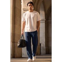 Tommylife Parlament Yüzeyi Dokulu Standart Fit Palazzo Erkek Pantolon - 82171 Parlament
