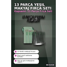 Makyaj Fırça Seti Yeşil 13 Parça Fondöten Allık Ve Far Makyaj Fırçaları Bx-316228