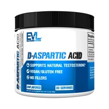 Evl Nutrition, D-aspartic Acid, Daaunflavored, 3.3 Oz 94 G