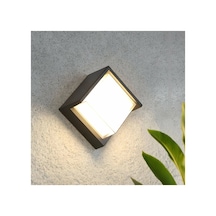Ct-7074 Dominik 15w Ip54 Su Geçirmez Dış Mekan Led Aplik Sıva Üstü Duvar Armatürü Günışığı 3200 Siyah