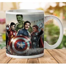 Yeşilçam Kahramanları Hulk. Iron Man. Baskılı Seramik Kupa Bardak