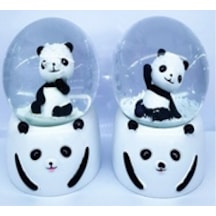 Siyah Beyaz Panda Kar Küresi Orta Boy