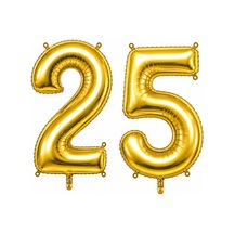 25 Rakam Folyo Balon Altın Rengi 76 Cm