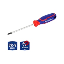 Workpro Wp221036 Pz1x100mm Cr-v Manyetik Profesyonel Yıldız Tornavida Fr Wp221036