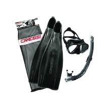 Cressi Pro Star Palet Maske Şnorkel Seti Black - No:39-40