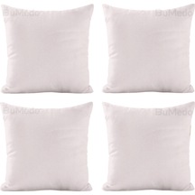 Dekoratif 4'lü Kırlent Yastık Kılıfı Seti - 42 X 42 Cm - Krem