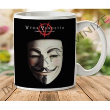 1-478 V For Vendetta İki Tarafı Baskılı Kupa Bardak.jpg Çok Renkli