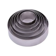 Volovan Set Metal Yuvarlak Düz 6 Lı Metalik