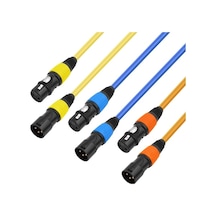 Rogfer Jc1015 Xlr 3pin Erkek - Dişi Ses Kablosu, Uzunluk: 1m Mavi