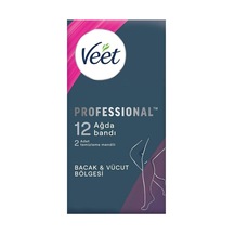 Veet Professional Ağda Bandı 12'li Normal - Mükemmel Pürüzlük İçin 3'li Ekonomik Paket - 3 Adet Tarı