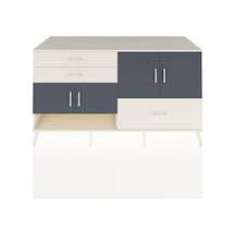 Kronos Konsol 3 Raflı 3 Çekmeceli 4 Kapaklı 176x59x99 Aytaşı-antr Aytaşı-antrasit/aytaşı