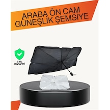 Kalın Kumaşlı Ön Cam Güneşliği Solmaz, Deforme Olmaz, Uzun Ömürlü Siyah