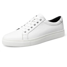 2024 Erkek Bahar Günlük Deri Ayakkabı Hakiki Deri Çift Beyaz Ayakkabı Çok Yönlü Spor Ayakkabı Tek Ayakkabı - Beyaz