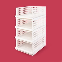 Maxi 4'lü Set Akıllı Raf - Beyaz - 34x45x18 Cm Çok Renkli