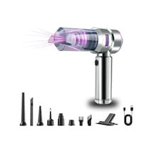 Buffer 9 Farklı Uçlu Kablosuz Şarjlı Araç İçi Süpürge Wireless Destekli, Güçlü Emiş, Taşınabilir Pratik Araç Temizley