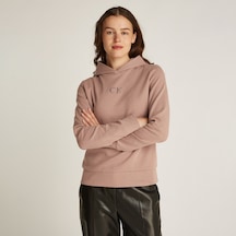 Calvin Klein Satin Regular Kadın Kahverengi Sweatshirtdüzk20k207954