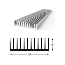 Alüminyum Soğutucu Profil Led Soğutma Profili 110 X 35 Mm 490160121