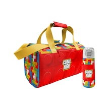 Coral High Kırmızı Yapı Blokları Baskılı Erkek Çocuk Spor Çantası Ve 500 Ml Çelik Matara Seti 27522 Sarı - Kırmızı