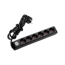 Viko 90137603 Multi Led Siyah Altılı Priz Anahrarlı Çocuk Korumalı 3 Metre 1