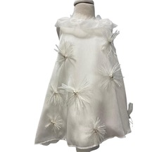 Kız Bebek Beyaz Elbise - 13638-942 - Ecru