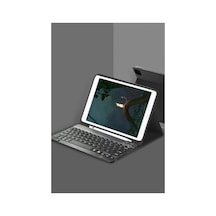 Samsung Galaxy X200 Tab A8 10.5 Kılıf Kc01 Smart Klavyeli Tablet Kılıfı - Siyah - 100