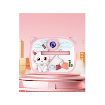 Çocuk Fotoğraf Makinesi Dijital Hd Video Kamera Anlık Termal Resim Kağıt Baskılı Yazıcı Pink - 587427494
