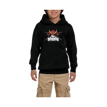 Zepplin Giyim Sengoku Gaming Siyah Çocuk Kapşonlu Sweatshirt