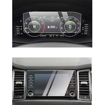 Skoda Kodiaq-karoq Dijital Gösterge Ve Multimedya Ekran Koruyucu Paketi - 9h Nano Teknoloji
